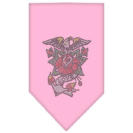 UNCONDITIONAL LOVE Eagle Rose Rhinestone Bandana Light Pink Large UN759712